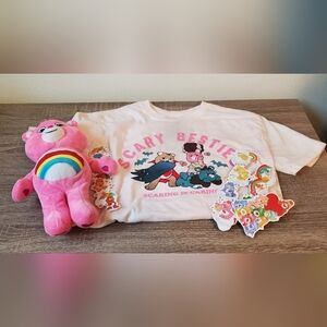 Care Bears Monsters Collaboration T-Shirt With Stickers And Care Bear Plush